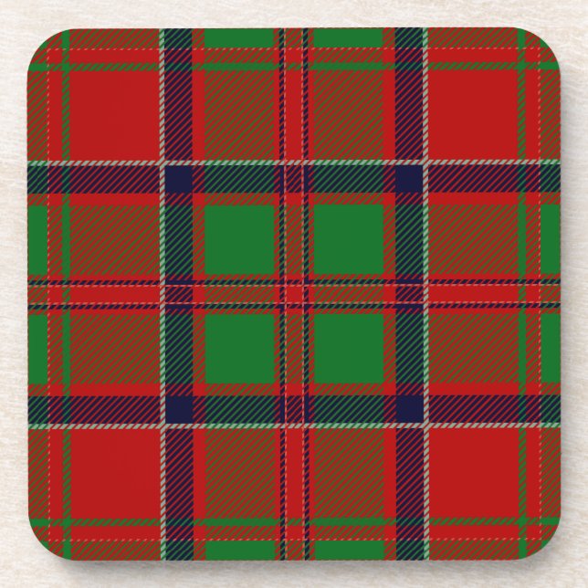 Scottish Clan MacDonald von Glencoe Tartan Kariert Getränkeuntersetzer (Vorderseite)