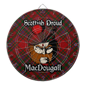 Scottish Clan MacDougall Tartan Dartboard Dartscheibe