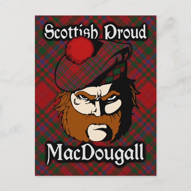 Scottish Clan MacDougall Tartan Postcard Postkarte (Vorderseite)