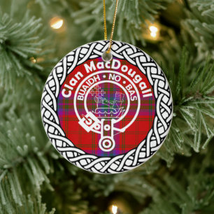 Scottish Clan MacDougall Tartan und Wappen Keramik Ornament