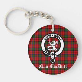 Scottish Clan MacDuff Tartan und Wappen Abzeichen Schlüsselanhänger