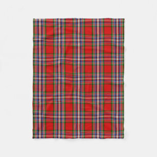 Scottish Clan MacFarlane Red Tartan Kariert Fleecedecke