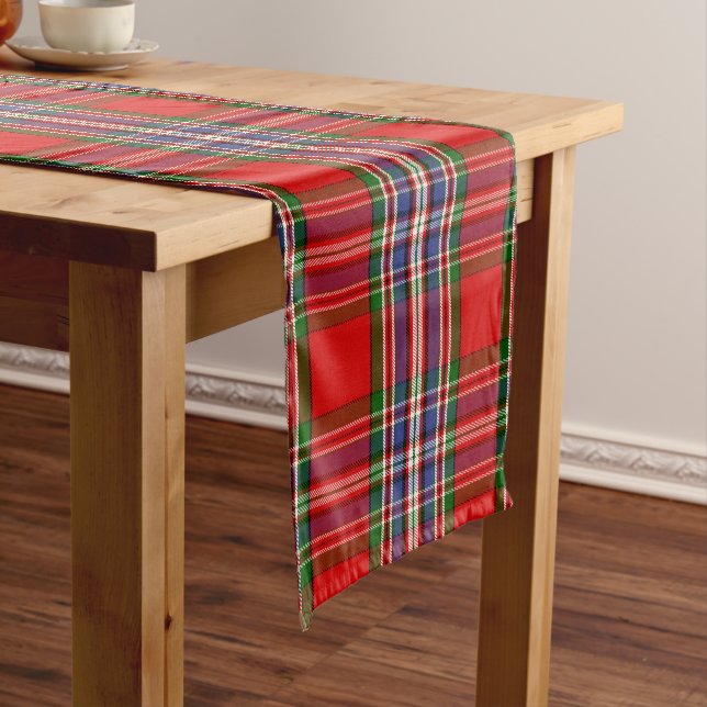 Scottish Clan MacFarlane Red Tartan Kariert Großer Tischläufer (Beispiel)