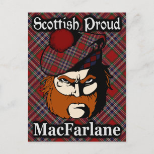 Scottish Clan MacFarlane Tartan Postcard Postkarte