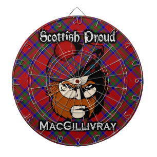 Scottish Clan MacGillivray Tartan Dartboard Dartscheibe