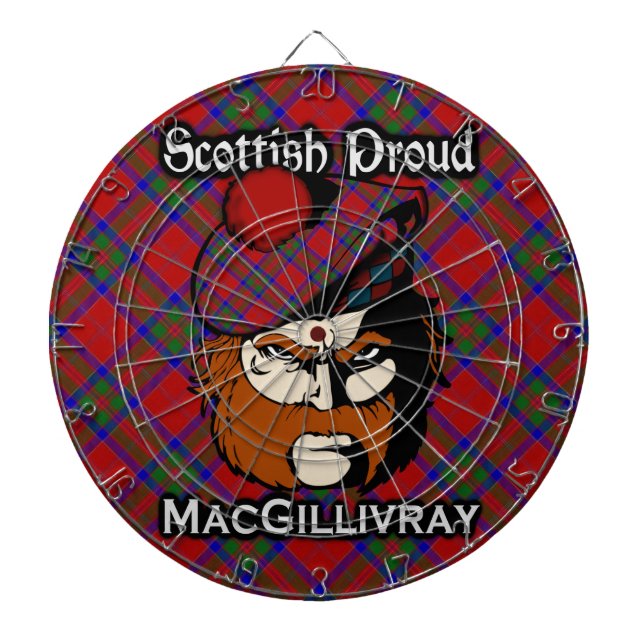 Scottish Clan MacGillivray Tartan Dartboard Dartscheibe (vorne)