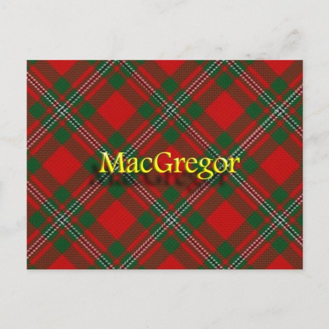 Scottish Clan MacGregor Postkarte (Vorderseite)