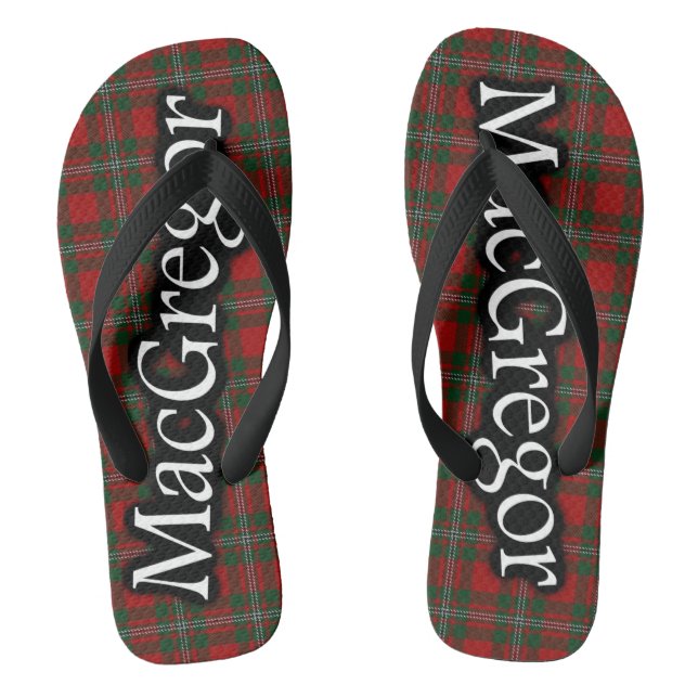 Scottish Clan MacGregor Tartan Flop Flops Flops Flip Flops (Fußbett)