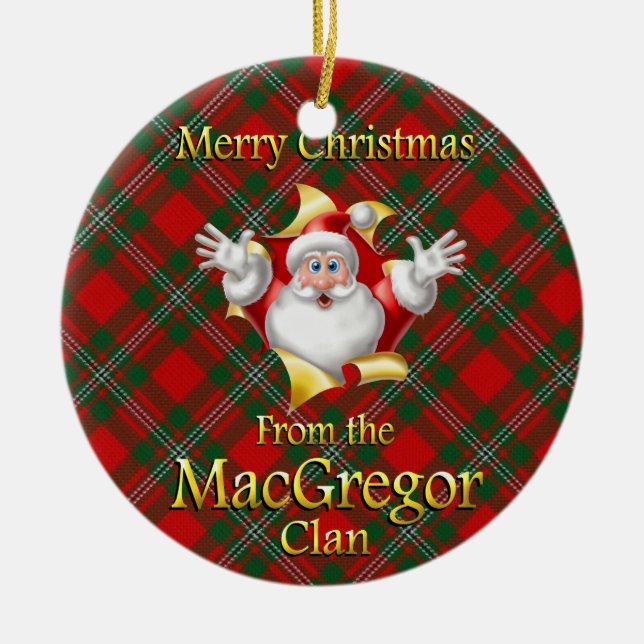 Scottish Clan MacGregor Weihnachtsdekoration Keramik Ornament (Vorne)
