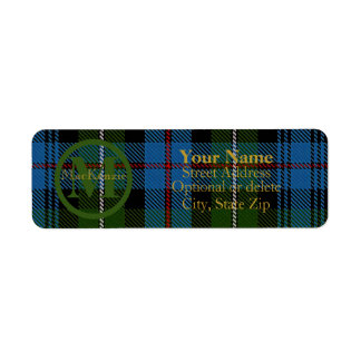 Scottish Clan MacKenzie Tartan Gold Name-Initial