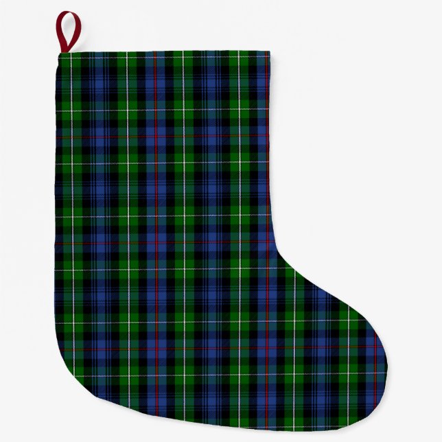 Scottish Clan MacKenzie Tartan Kariert Großer Weihnachtsstrumpf (Vorderseite)