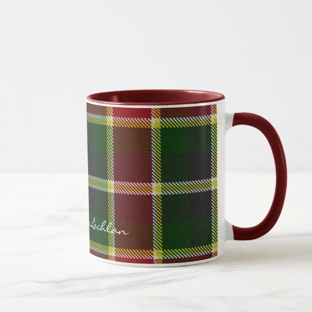 Scottish Clan MacLachlan Tartan Designer Tasse (Rechts)