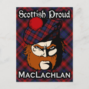 Scottish Clan MacLachlan Tartan Postcard Postkarte