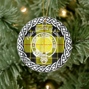 Scottish Clan MacLead Of Lewis Tartan und Wappen Keramik Ornament