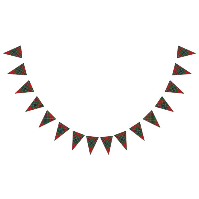 Scottish Clan MacLean Red Tartan Wimpelkette (Alle)