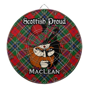 Scottish Clan MacLean Tartan Dartboard Dartscheibe
