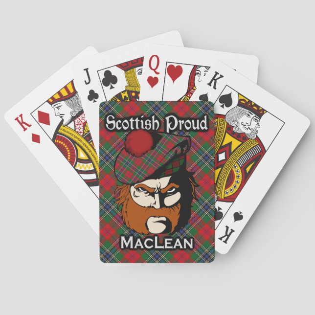 Scottish Clan MacLean Tartan Deck Spielkarten (Rückseite)