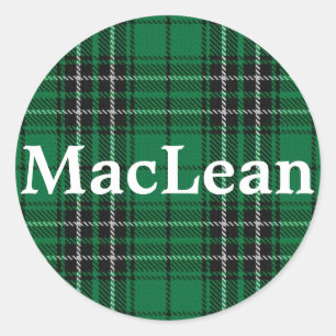 Scottish Clan MacLean Tartan Kariert Runder Aufkleber