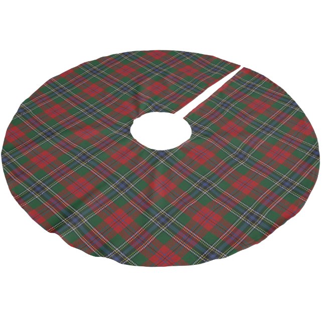 Scottish Clan MacLean Tartan Polyester Weihnachtsbaumdecke (Schrägansicht)