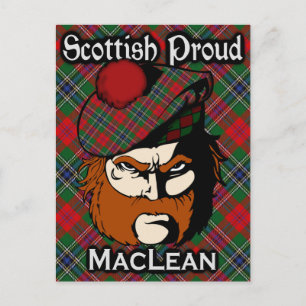 Scottish Clan MacLean Tartan Postcard Postkarte