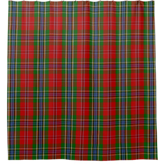 Scottish Clan MacLean von Duart Tartan Kariert Duschvorhang (Vorderseite)