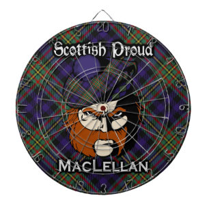 Scottish Clan MacLellan Tartan Dartboard Dartscheibe