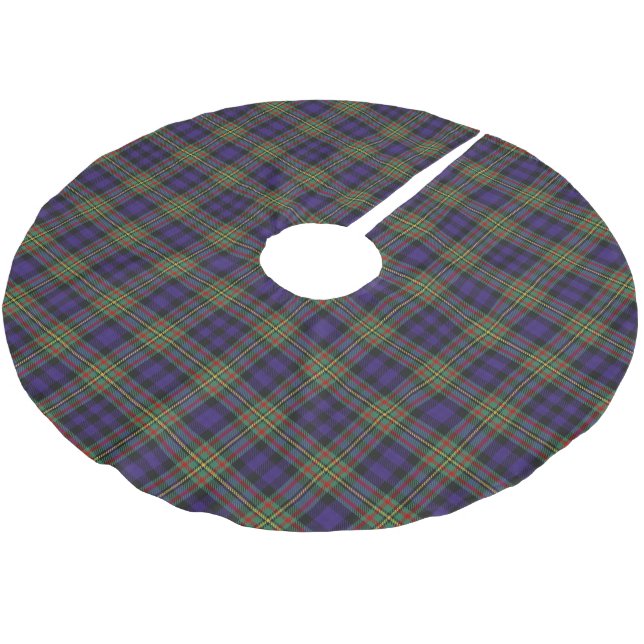 Scottish Clan MacLellan Tartan Polyester Weihnachtsbaumdecke (Schrägansicht)