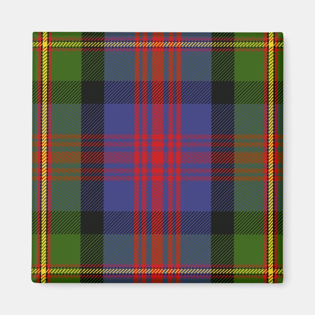 Scottish Clan MacLennan Tartan Kariert Magnet (Vorne)