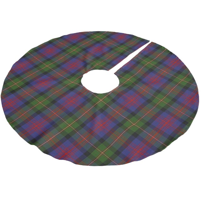 Scottish Clan MacLennan Tartan Polyester Weihnachtsbaumdecke (Schrägansicht)