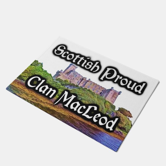 Scottish Clan MacLeod Dunvegan Castle Welcome Mat Fußmatte (Schrägansicht)