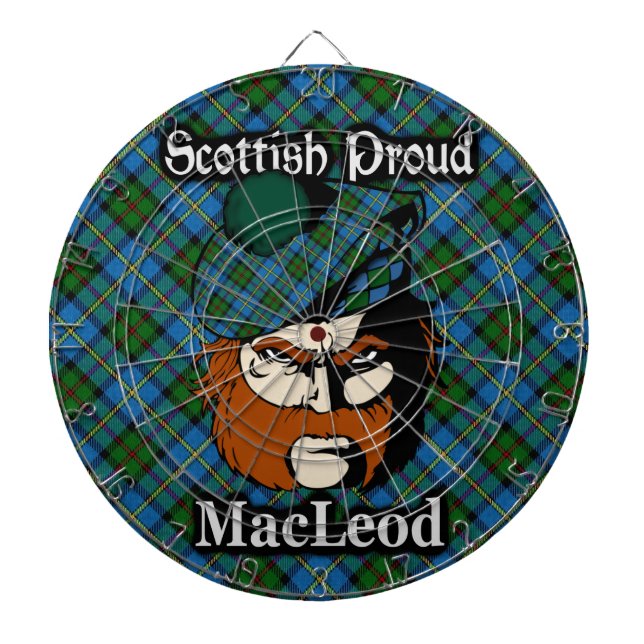 Scottish Clan MacLeod Tartan Dartboard Dartscheibe (vorne)