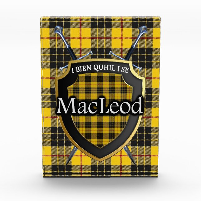 Scottish Clan MacLeod Tartan Fotoblock (Vorderseite)