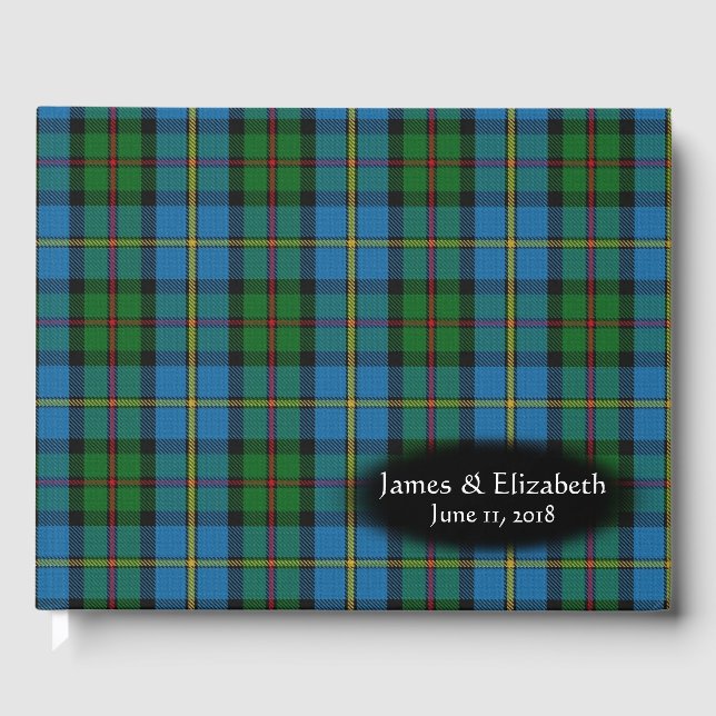 Scottish Clan MacLeod Tartan Kariert Wedding Gästebuch (Vorderseite)