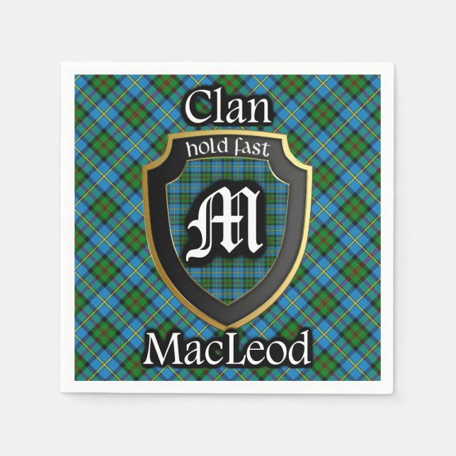 Scottish Clan MacLeod Tartan Napkin Serviette (Vorderseite)