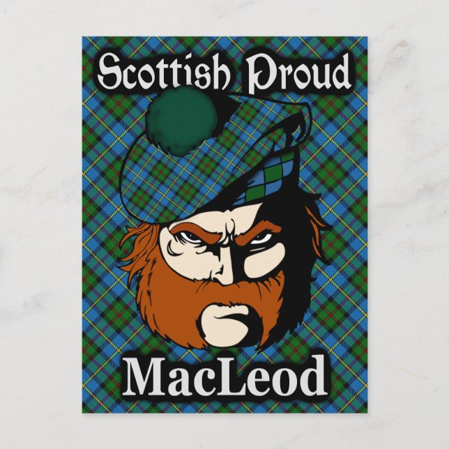 Scottish Clan MacLeod Tartan Postcard Postkarte (Vorderseite)