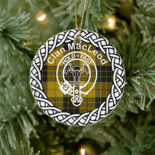 Scottish Clan MacLeod Tartan und Wappen Keramik Ornament