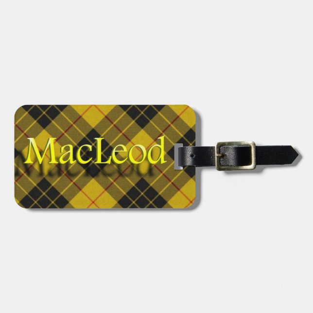 Scottish Clan MacLeod vom Lewis Gepäck Tag Gepäckanhänger (Vorderseite horizontal)