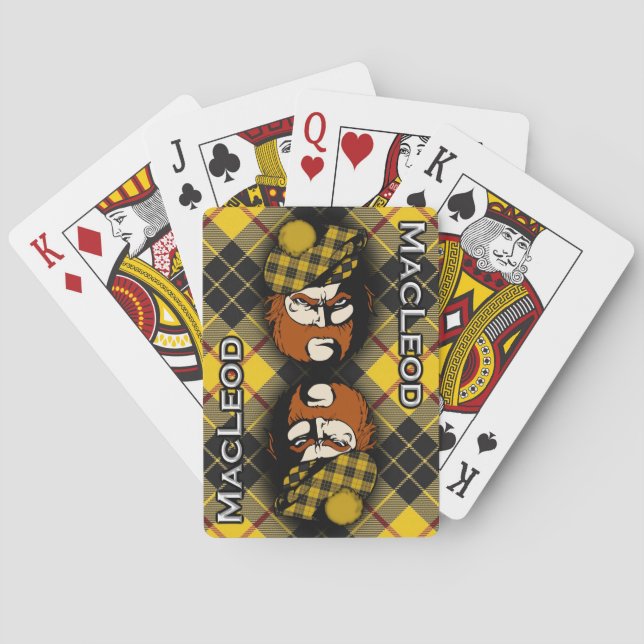 Scottish Clan MacLeod von Lewis Tartan Deck Spielkarten (Rückseite)