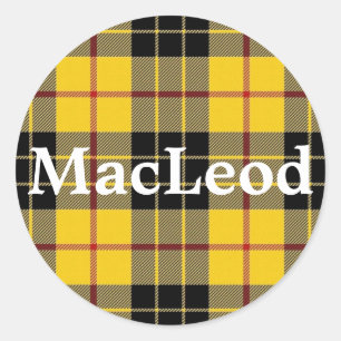 Scottish Clan MacLeod von Lewis Tartan Kariert Runder Aufkleber