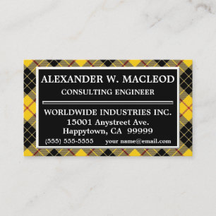 Scottish Clan MacLeod von Lewis Tartan Kariert Visitenkarte