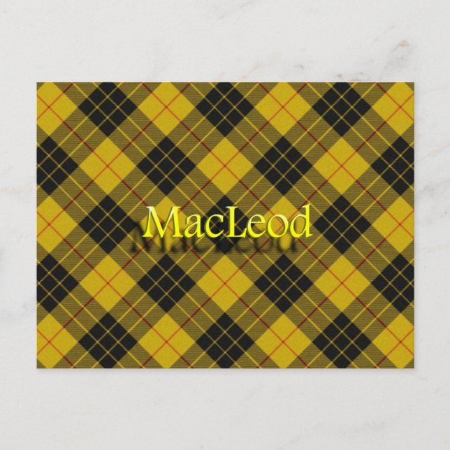 Scottish Clan MacLeod von Lewis Tartan Postkarte (Vorderseite)