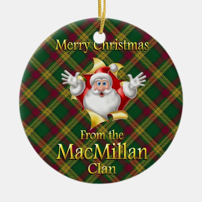Scottish Clan MacMillan Weihnachtsdekoration Keramikornament (Vorne)