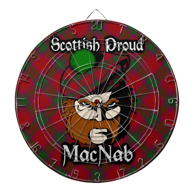 Scottish Clan MacNab Tartan Dartboard Dartscheibe (vorne)