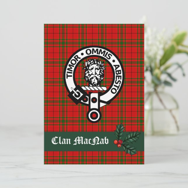 Scottish Clan MacNab Weihnachtskarte (Stehend Vorderseite)