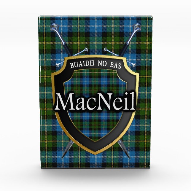 Scottish Clan MacNeil Tartan Fotoblock (Vorderseite)