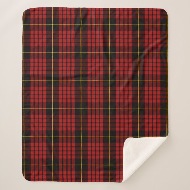Scottish Clan MacQueen Tartan Kariert Sherpadecke (Vorderseite)