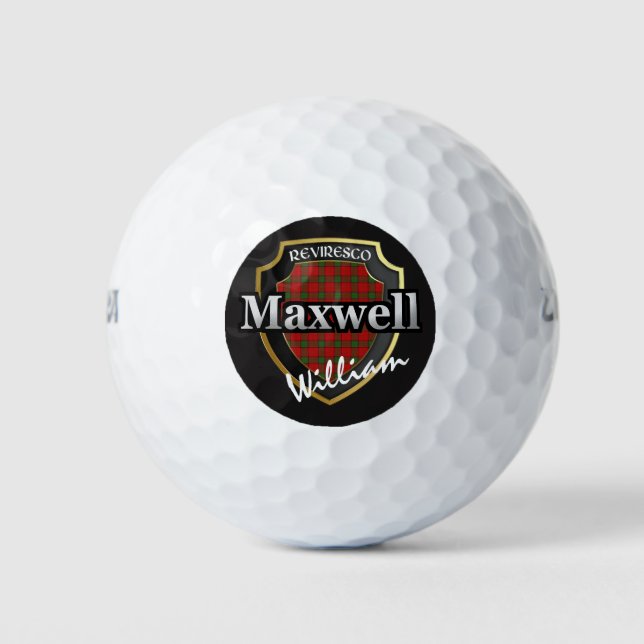 Scottish Clan Maxwell personalisieren Ihren Namen Golfball (Vorderseite)