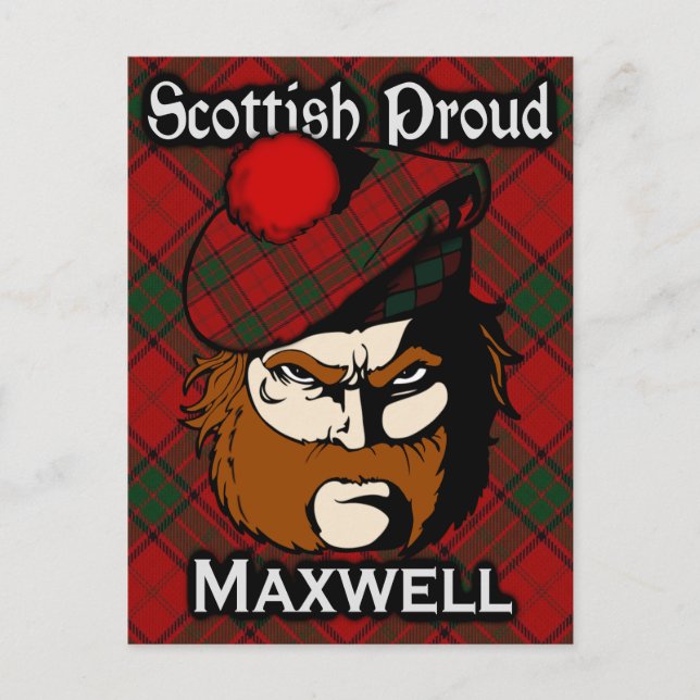 Scottish Clan Maxwell Tartan Postcard Postkarte (Vorderseite)