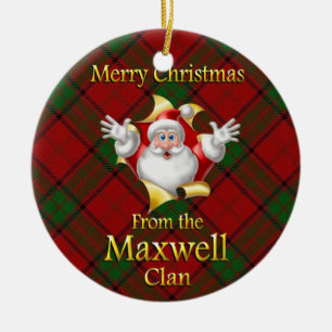 Scottish Clan Maxwell Weihnachtsdekoration Keramikornament