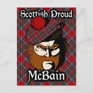 Scottish Clan McBain MacBain Tartan Postcard Postkarte